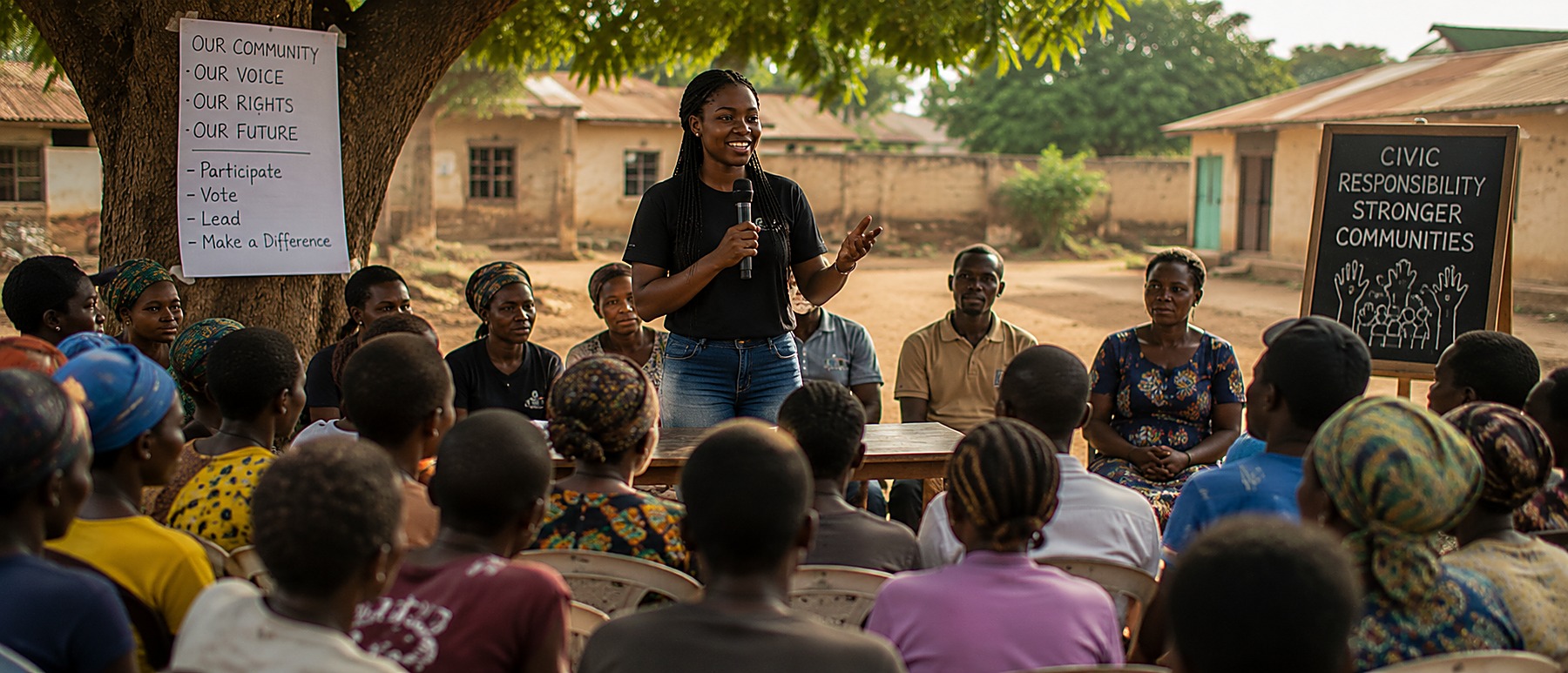 Community forum for the Civic Education and Leadership Initiative