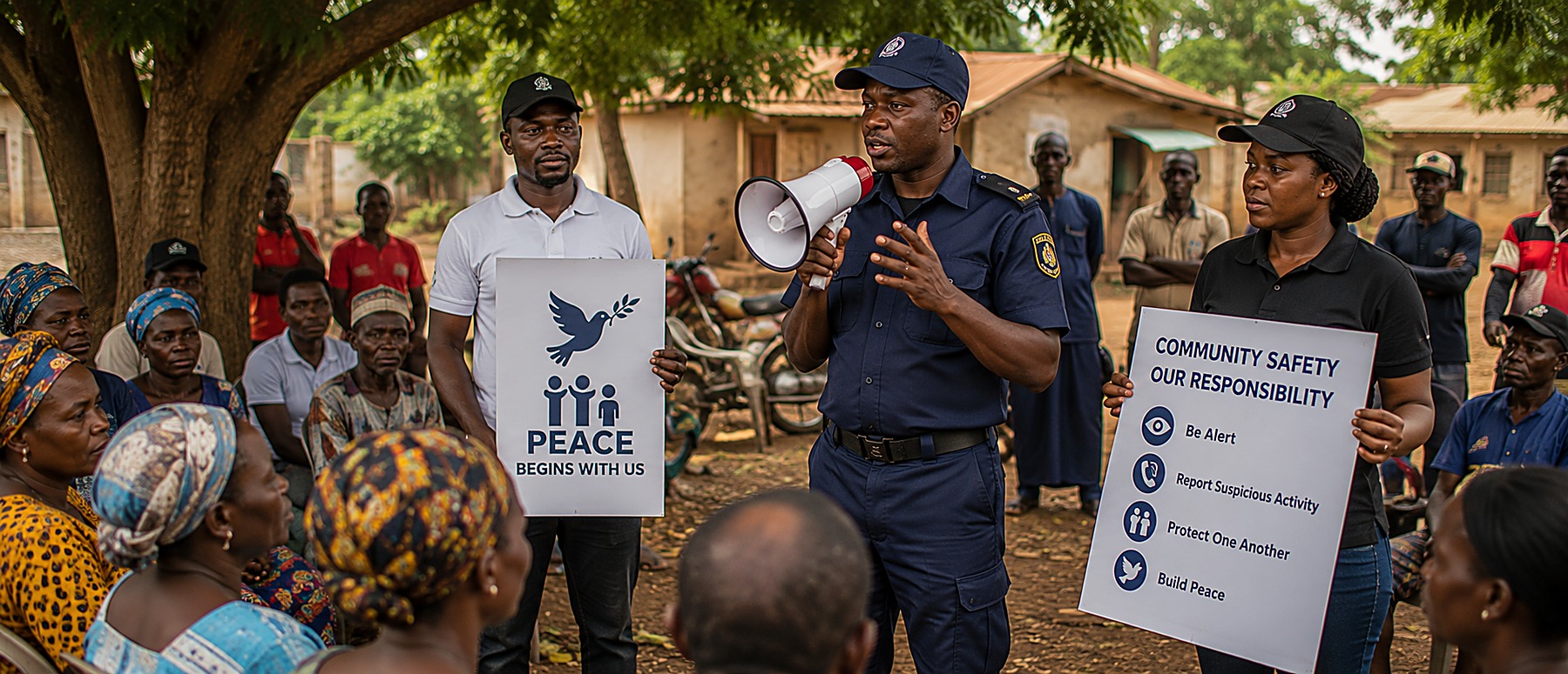 Community leaders in dialogue through the Community Safety and Peacebuilding Programme